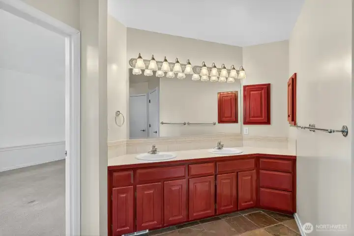 This expansive en suite bathroom redefines everyday indulgence.