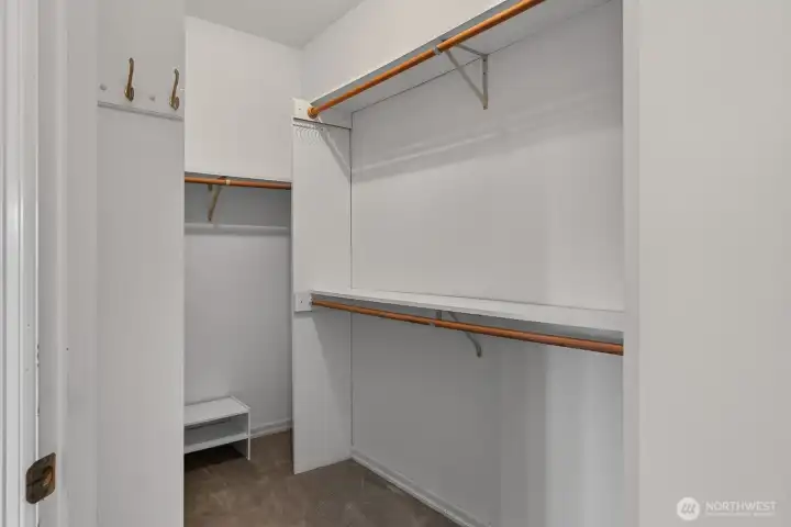 Large walk-in closet.