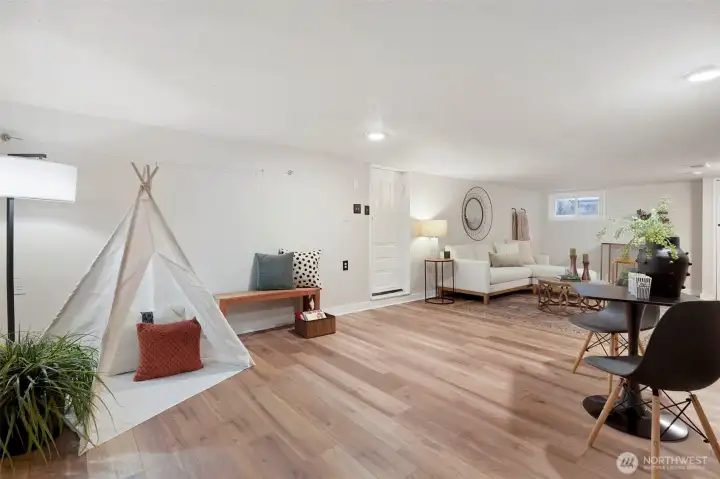 large finished basement, 2nd living area