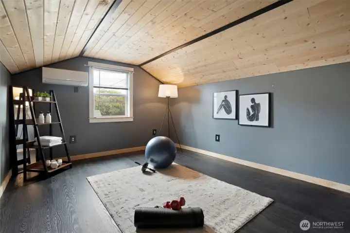 Studio loft space above garage