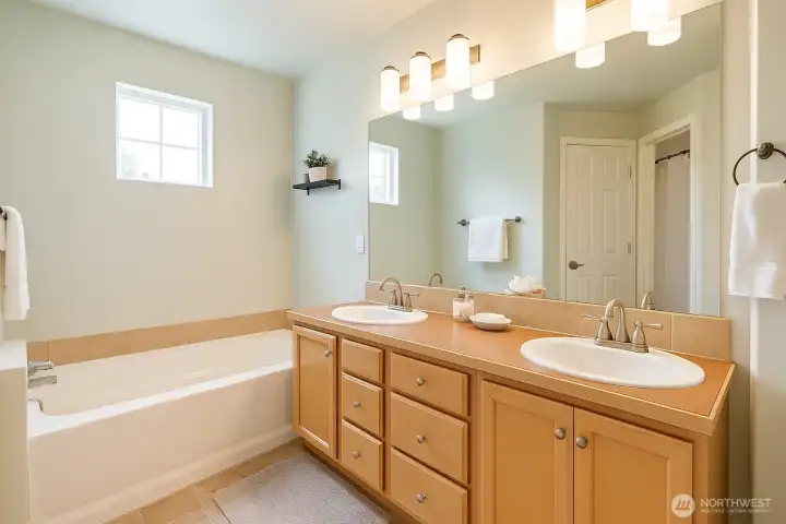 Master Bath with Shower  virtually enhanced