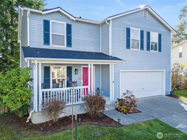 Front porch perfect for sipping your morning coffee