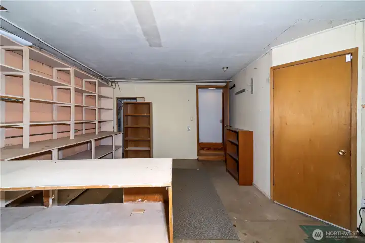 Basement storage room