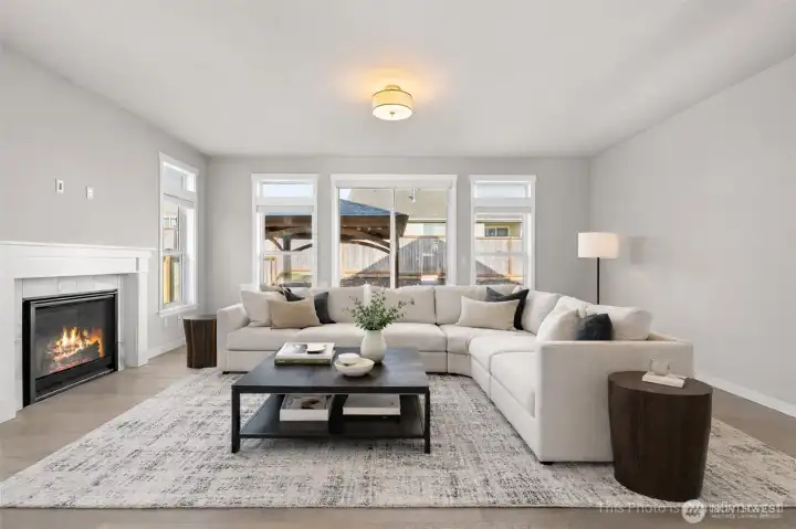 Digitally Staged living room