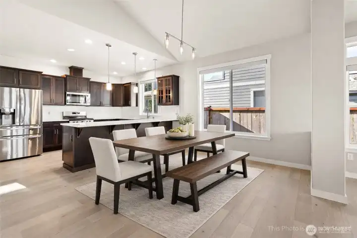 Digitally Staged dining room