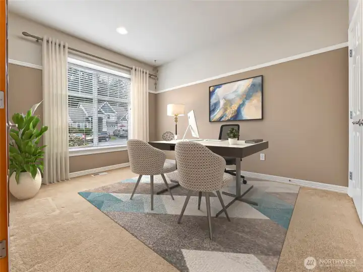 Main floor den or 5th bedroom-virtual staging