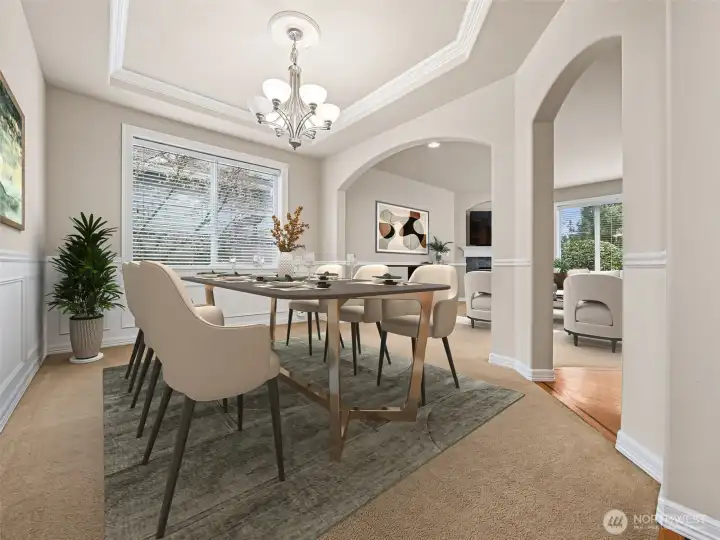 Formal dining-virtual staging