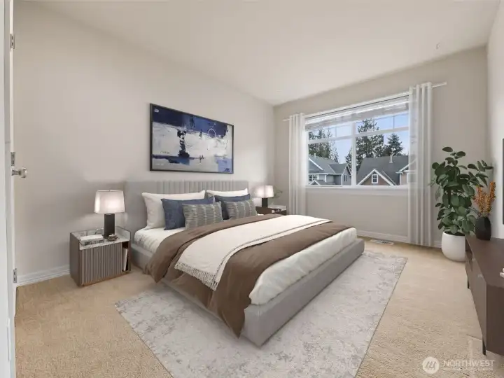 2 of 4 bedrooms on 2nd floor-virtual staging