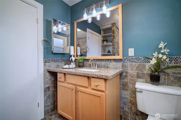 Lovely tile work and designer colors