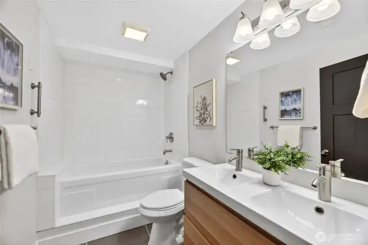 Remodeled lower level bathroom
