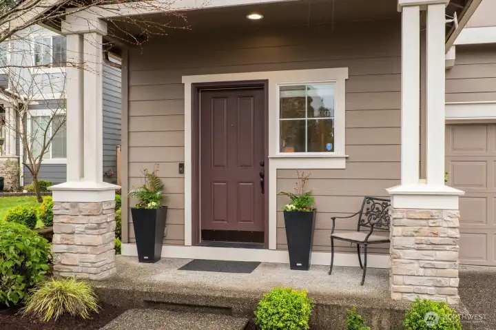 Inviting covered front porch.
