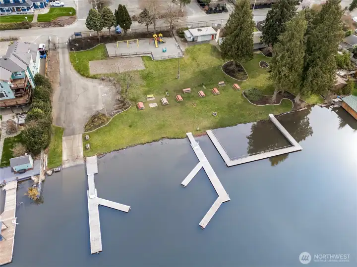 Private Dock, boat launch and swimming hole.