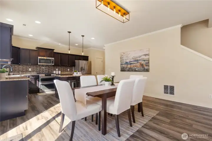 Spacious pantry behind the door