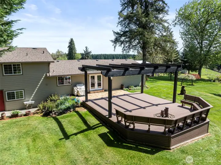 Large back deck.
