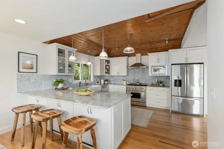 Cooking and entertaining in this spacious kitchen is a delight
