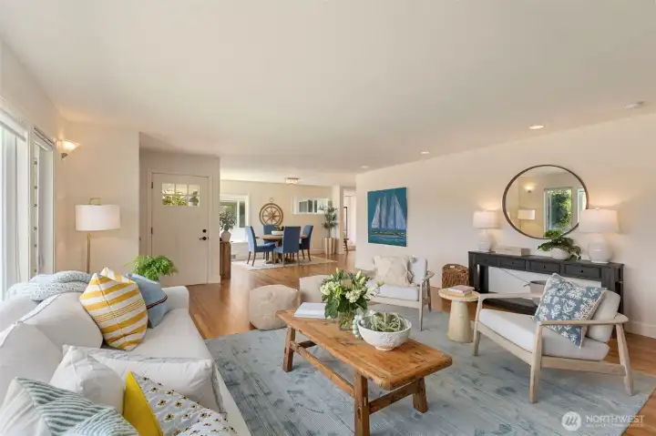 Living room and additional dining space