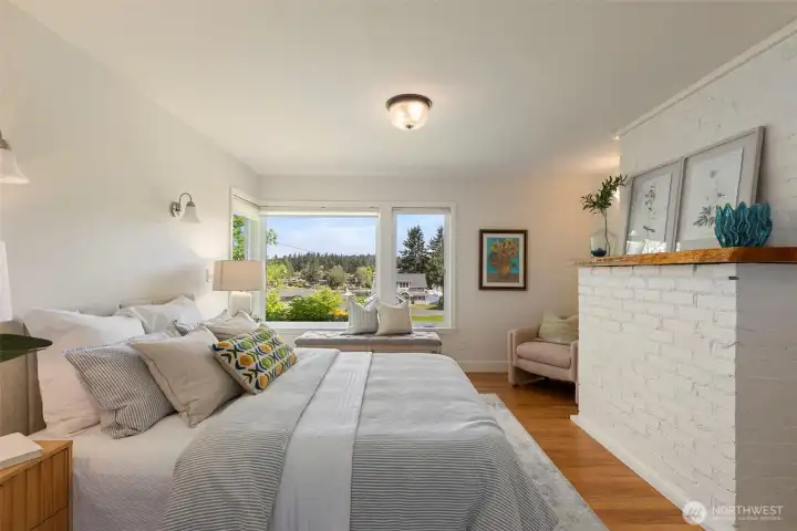 Room for a king, staged with a queen bed