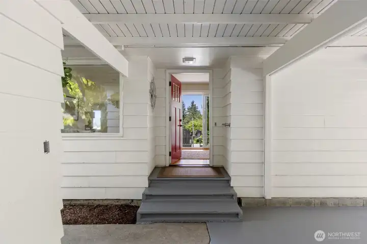 carport entry to the home