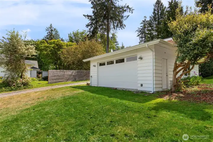 separate garage on the .71 acres