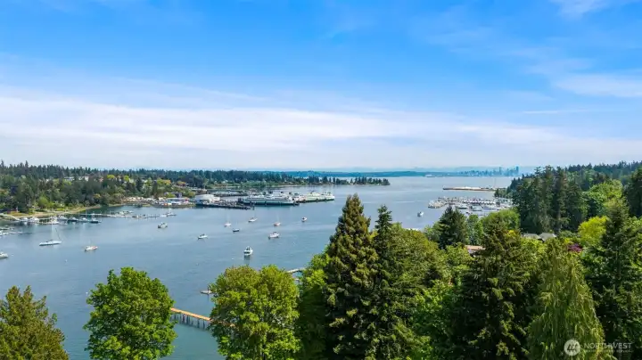 Eagle Harbor with Seattle in the distance