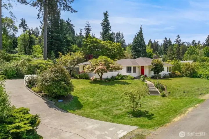 Plenty of parking on the street, in the driveway and carport and in front of the separate detached garage on the other side of the house.