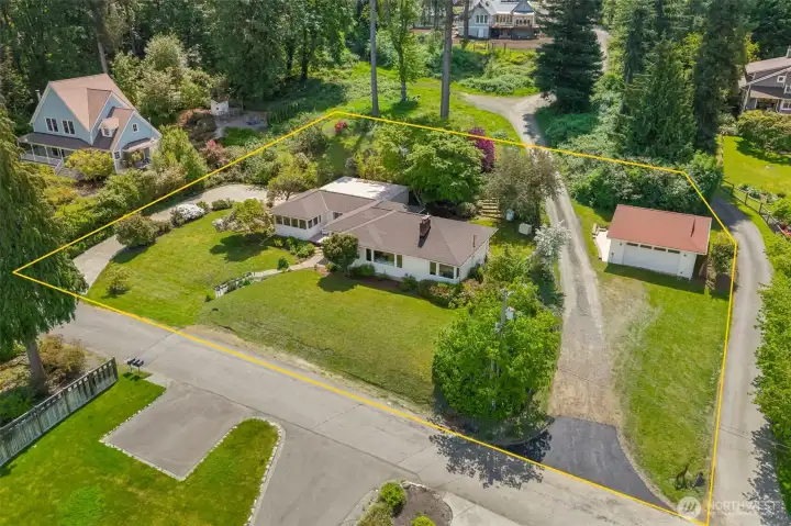 Lines are approximate.  Check survey in the title report for exact property lines.
