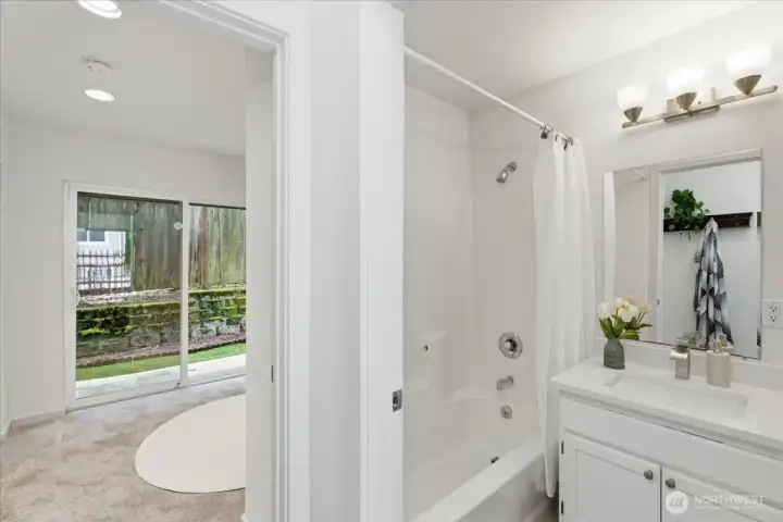 Full Bathroom on entry level of home