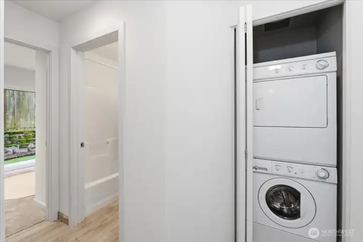 Stack Washer and Dryer on Entry Level