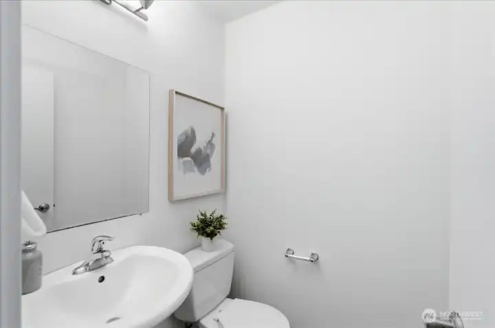 1/2 Bath on the 2nd level of the home off the kitchen