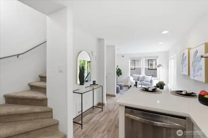 Head upstairs to the 3rd Level. Brand new carpet throughout