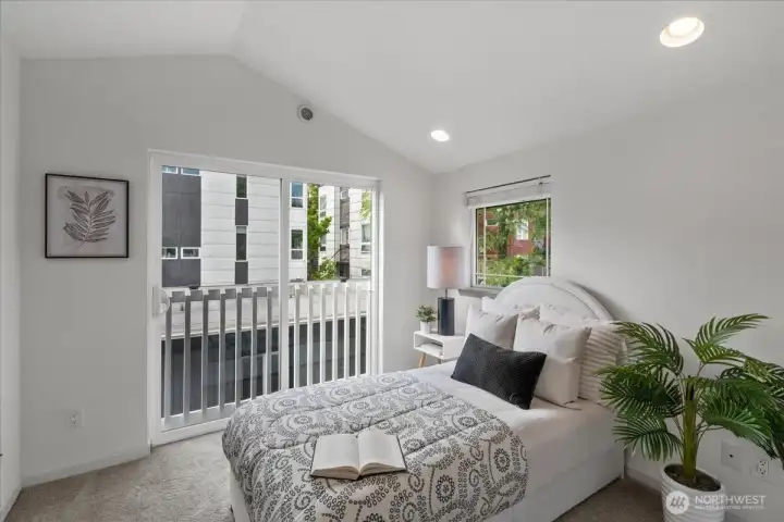 2nd Bedroom upstairs with Juliet balcony