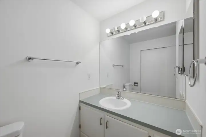 Primary bedroom with ensuite powder room.