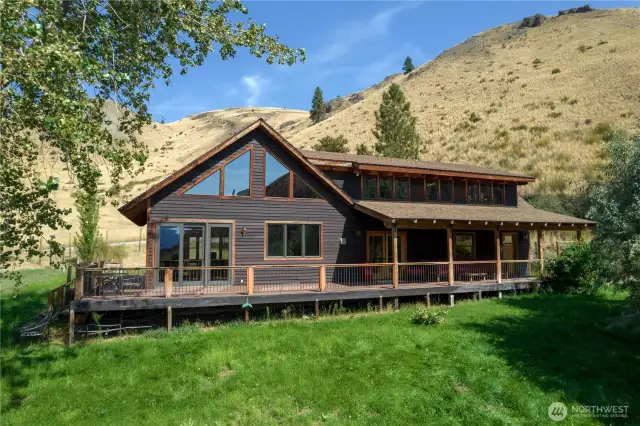 Custom home on 13 acres.