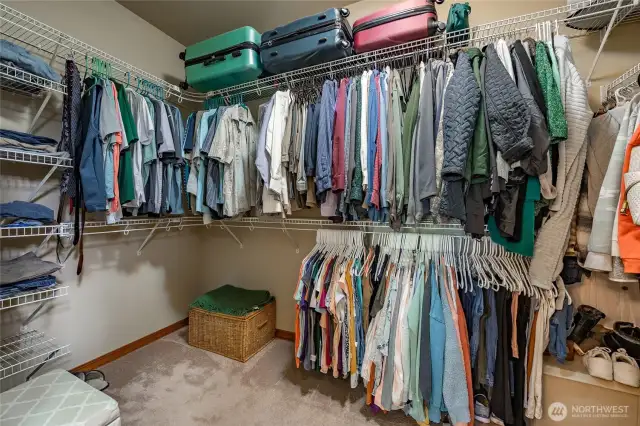 Primary walk-in closet