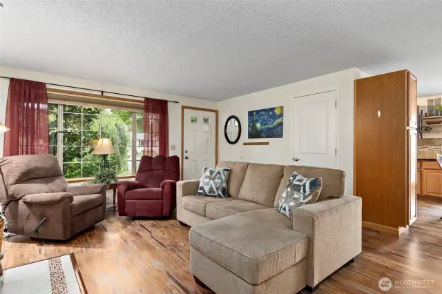 The front door opens right into this inviting living room.