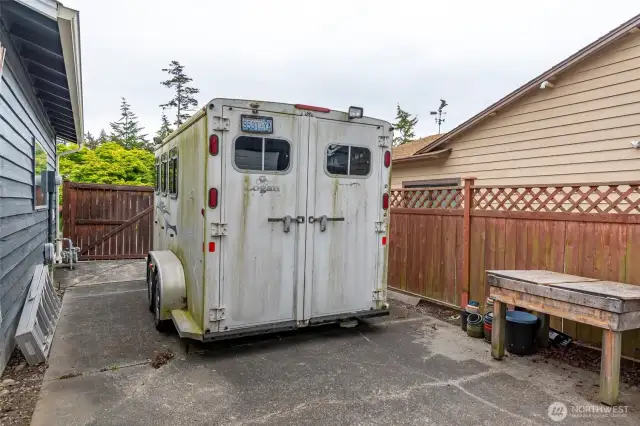 Completely enclosed RV-Boat parking.