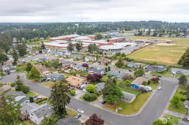 Oak Harbor high school just blocks away.