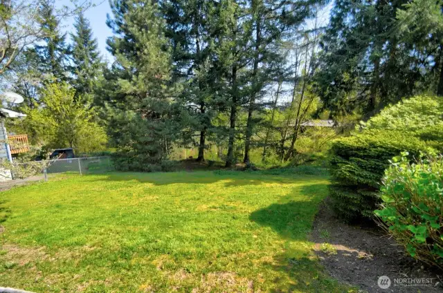 Spacious backyard