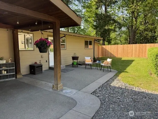 Fully fenced backyard
