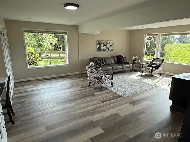 Brand new LVP flooring, tons of built in storage. Mini split w/heat and A/C to keep you comfortable in all seasons