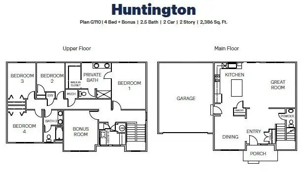 Huntington Plan Marketing Floorplan
