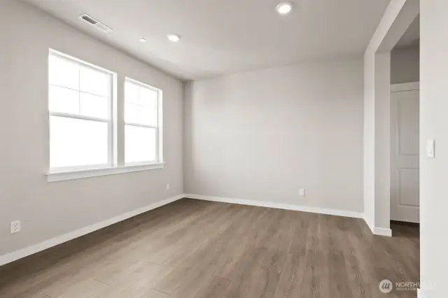 Lovely dining room; Colors, finishes, and options will vary.