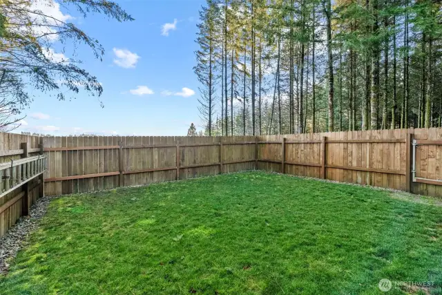Fenced in Portion of Backyard