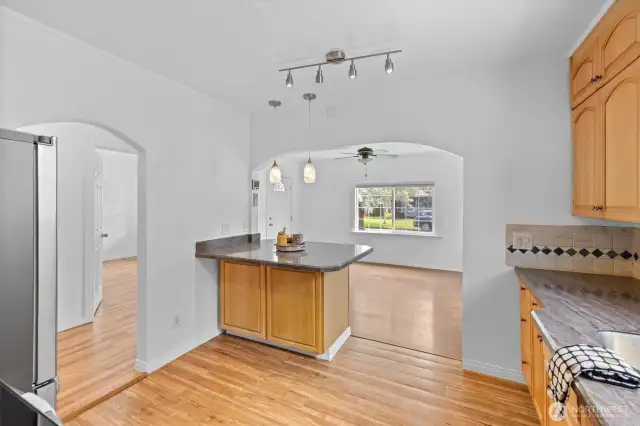 View from laundry/mud room into kitchen.