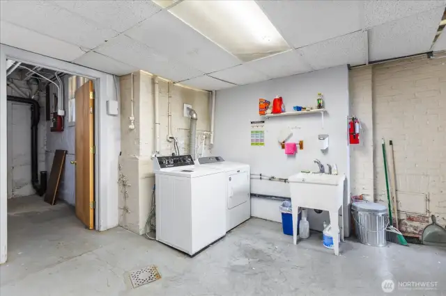 Common utility room in the basement.