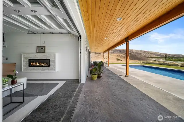 Breezeway opens to the patio
