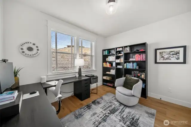 Bedroom used as an office