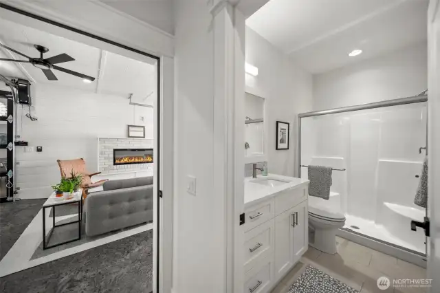 Bathroom off breezeway
