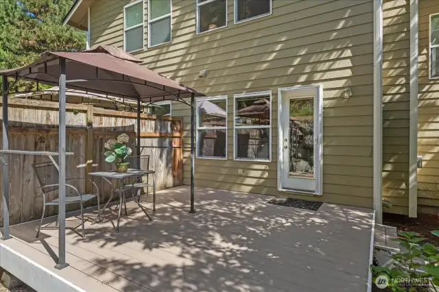 Comp Deck in the backyard. Gazebo included!