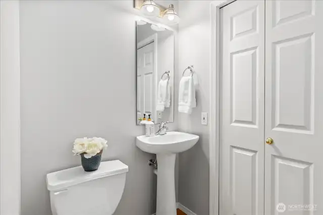 Main level half bath.